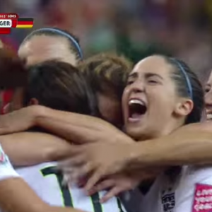 Screenshot of USA-GER goal celebration